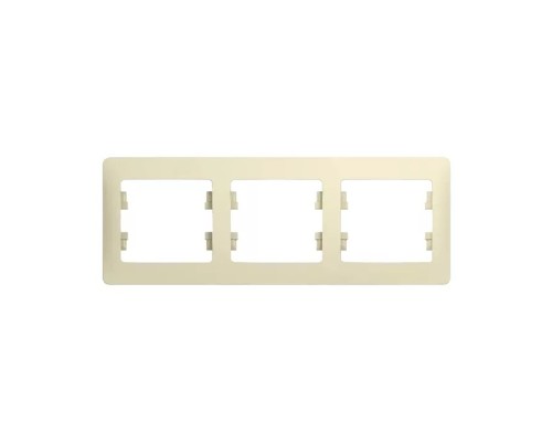 [Розетки ] Systeme electric GSL000203 GLOSSA 3-постовая РАМКА, горизонтальная, БЕЖЕВЫЙ                                    