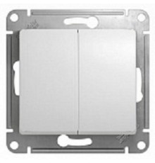 Systeme electric GSL000151 GLOSSA 2-клавишный ВЫКЛЮЧАТЕЛЬ, сх.5, 10АХ, механизм, БЕЛЫЙ                         