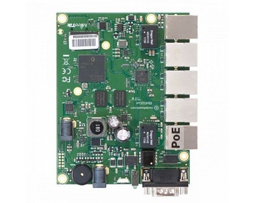 [Сетевое оборудование] MikroTik RB450Gx4 Плата, 716 МГц (4 ядра), 5х 1G RJ45, microSD, RS232