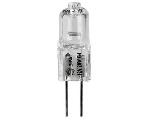 [ЭРА Галогенные лампы] ЭРА C0027369 Лампочка галогенная G4-JC-20W-12V G4 20Вт капсула теплый белый свет