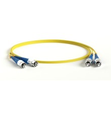 Hyperline FC-D2-9-FC/­UR-FC/­UR-H-1M-LSZH-YL Патч-корд волоконно-оптический (шнур) SM 9/­125 (OS2), FC/­UPC-FC/­UPC, 2.0 мм, duplex, LSZH, 1 м