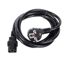 VCOM CE021-CU1.5-1.8 Кабель компьютер --> розетка 220V ( угловая Евровилка) <VDE> 3G*1.5mm2  , 1,8м