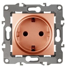 Эра Б0019309 12-2001-14 Розетка 2P+E Schuko, 16АХ-250В, без м.лапок, Эра12, медь