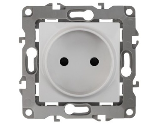 [ЭРА Розетки, выключатели] Эра Б0018981 12-2005-01 Розетка 2P, 16АХ-250В, без м.лапок, Эра12, белый