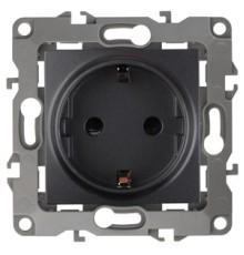 Эра Б0014679 12-2101-05 Розетка 2P+E Schuko, 16АХ-250В, Эра12, антрацит