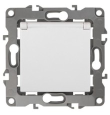 Эра Б0014693 12-2103-01 Розетка 2P+E Schuko со шторками с крышкой, 16АХ-250В, Эра12, белый
