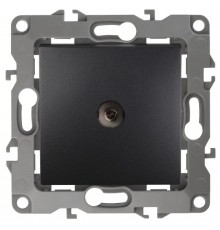 Эра Б0027435 12-3102-05 Розетка TV проходная, Эра12, антрацит