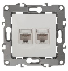 Эра Б0014729 12-3108-01 Розетка информационная двойная 2XRJ45, Эра12, белый