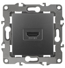 Эра Б0027487 12-3114-12 Розетка HDMI, Эра12, графит