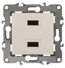 Эра Б0027492 12-4110-02 Устройство зарядное USB, 5В-2100мА, Эра12, слоновая кость