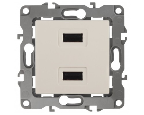 [ЭРА Розетки, выключатели] Эра Б0027492 12-4110-02 Устройство зарядное USB, 5В-2100мА, Эра12, слоновая кость