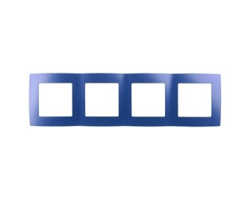 [ЭРА Розетки, выключатели] Эра Б0019432 12-5004-29 Рамка на 4 поста, Эра12, ультрамарин