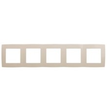 Эра Б0014782 12-5005-02 Рамка на 5 постов, Эра12, слоновая кость