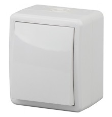 Эра Б0020671 11-1402-01 Выключатель с подсветкой IP54, 10АХ-250В, ОУ, Эра Эксперт, белый