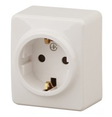 Эра Б0020689 11-2204-02 Розетка 2P+E Schuko со шторками, 16АХ-250В, ОУ, Эра Эксперт, сл.кость