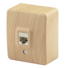 Эра Б0020732 11-3203-11 Розетка информационная RJ45, ОУ, Эра Эксперт, сосна