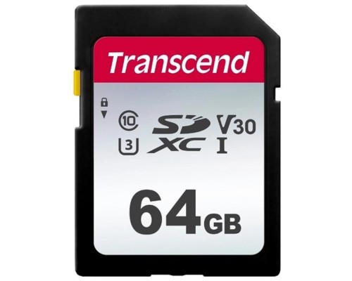 [Карта памяти ] SecureDigital 64Gb Transcend TS64GSDC300S {SDXC Class 10, UHS-I U3}