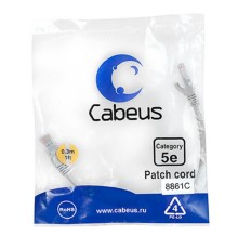 Cabeus PC-UTP-RJ45-Cat.5e-3m-WH Патч-корд UTP, категория 5e, 3 м, неэкранированный, белый