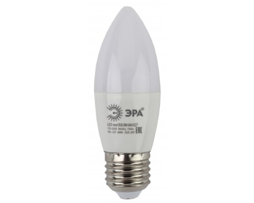 [ЭРА Светодиодные лампы] ЭРА Б0027972 Лампочка светодиодная STD LED B35-9W-840-E27 E27 / Е27 9Вт свеча нейтральный белый свет