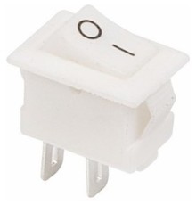 Rexant 36-2012 Выключатель клавишный 250V 3А (2с) ON-OFF белый  Micro  