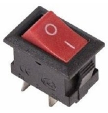 Rexant 36-2011 Выключатель клавишный 250V 3А (2с) ON-OFF красный  Micro   (10 шт)
