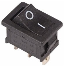 Rexant 36-2130 Выключатель клавишный 250V 6А (3с) ON-ON черный  Mini  