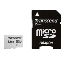 Micro SecureDigital 32Gb Transcend TS32GUSD300S-A {MicroSDHC Class 10 UHS-I, SD adapter}