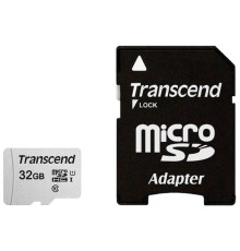 Micro SecureDigital 32Gb Transcend TS32GUSD300S-A {MicroSDHC Class 10 UHS-I, SD adapter}