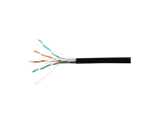 [Витая пара] SkyNet Кабель Standart FTP outdoor 4x2x0,48, медный, FLUKE TEST, кат.5e, однож., 305 м, box, черный [CSS-FTP-4-CU-OUT](АК5017627/1693119)