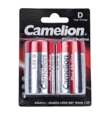 Camelion..LR20 Plus Alkaline BL-2 (LR20-BP2, батарейка,1.5В)  (2 шт. в уп-ке)