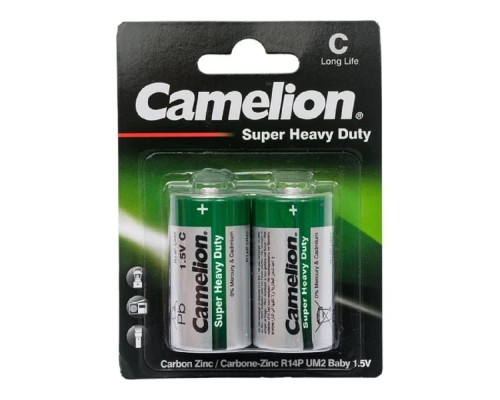 [Батарейки] Camelion  R14  BL-2 (R14P-BP2G, батарейка,1.5В)  (2 шт. в уп-ке)