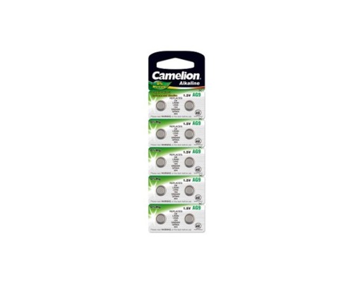 [Батарейка] Camelion G 9  BL-10 Mercury Free (AG9-BP10(0%Hg), 394A/LR936/194 батарейка для часов)  (10 шт. в уп-ке)