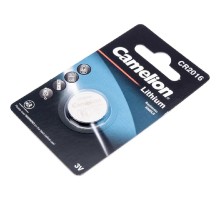 Camelion CR2016 BL-1 (CR2016-BP1, батарейка литиевая,3V) (1 шт. в уп-ке) 