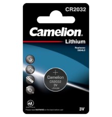Camelion CR2032 BL-1 (CR2032-BP1, батарейка литиевая,3V) (1 шт. в уп-ке) 