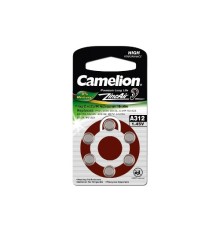 Camelion  ZA312 BL-6 Mercury Free (A312-BP6(0%Hg), батарейка для слуховых аппаратов, 1.4 V,170mAh) (6 шт. в уп-ке)