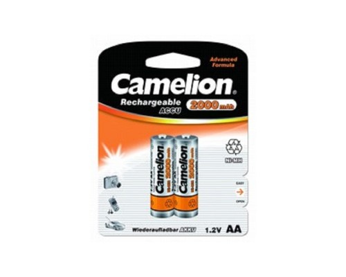 [Аккумулятор] Camelion   AA-2000mAh Ni-Mh BL-2 (NH-AA2000BP2, аккумулятор,1.2В)  (2 шт. в уп-ке)