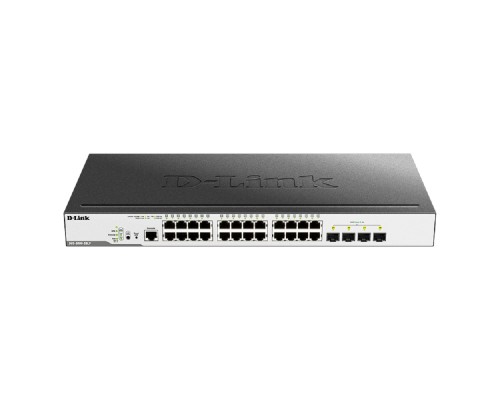 [Сетевое оборудование] D-Link DGS-3000-28LP/B1A Управляемый L2 коммутатор с 24 портами 10/100/1000Base-T и 4 портами 1000Base-X SFP (24 порта PoE 802.3af/at, PoE-бюджет 193 Вт)