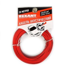 Rexant 01-6102-3-20  Кабель акустический, ШВПМ 2х0.35 мм2, красно-черный, 20 м.  
