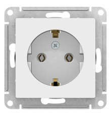 Systeme electric ATN000143 ATLASDESIGN РОЗЕТКА с заземлением, 16А, механизм, БЕЛЫЙ