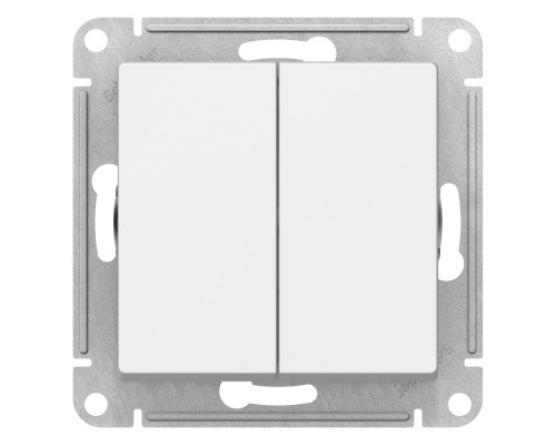 [SE Розетки и выключатели AtlasDesign] Systeme electric ATN000151 ATLASDESIGN 2-клавишный ВЫКЛЮЧАТЕЛЬ, сх.5, 10АХ, механизм, БЕЛЫЙ