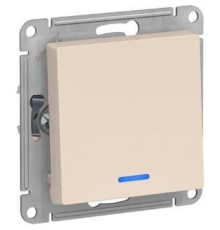 Systeme electric ATN000213 ATLASDESIGN 1-клавишный ВЫКЛЮЧАТЕЛЬ с подсветкой, сх.1а, 10АХ, механизм, БЕЖЕВЫЙ