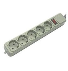 PowerCube Фильтр-удлинитель, 5.0м, 5 евророзеток (SPG-B-15), серый