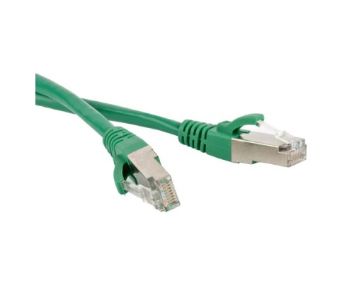 [Патч-корд] Hyperline PC-LPM-STP-RJ45-RJ45-C5e-1.5M-LSZH-GN Патч-корд F/UTP, экранированный, Cat.5е, LSZH, 1.5 м, зеленый