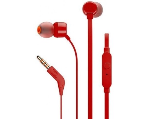 [Наушники] JBL TUNE110 Lifestyle 1.2м красный проводные (в ушной раковине)