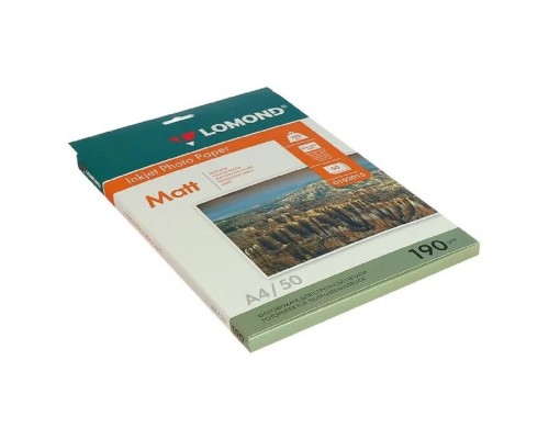[Бумага] LOMOND 0102015 Матовая бумага 2х A4, 190г/м2, 50 л.