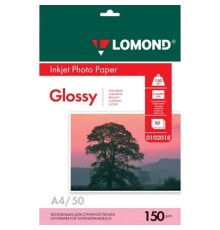 LOMOND 0102018 Глянцевая бумага 1х A4, 150г/м2 50 л. 