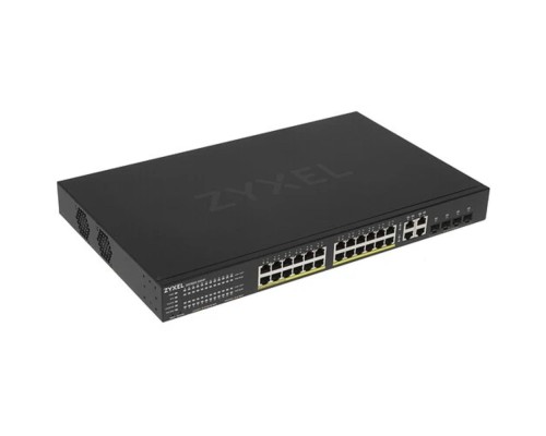 [Сетевое оборудование] ZYXEL GS192024HPV2-EU0101F Гибридный Smart PoE+ коммутатор NebulaFlex GS1920-24HPv2, 24xGE PoE+, 4xCombo (SFP/RJ-45), бюджет PoE 375 Вт, автономное/облачное управление