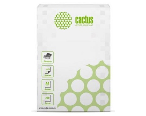 [Бумага белая офисная Cactus] CACTUS Бумага белая офисная  A4/80г/м2/250л./белый CIE146% (отпускается по 1 пачке - 250 листов)
