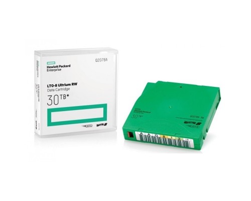 [Сетевые системы хранения данных] HPE Ultrium LTO8 30TB bar code non custom labeled cartridge 20 pack (for libraries & autoloaders; incl. 20 x Q2078L) analog Q2078AL (Q2078AN)