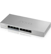ZYXEL GS1200-8HPV2-EU0101F Коммутатор 8xGE (4xPoE+), настольный, бесшумный (без вентилятора), с поддержкой VLAN, IGMP, QoS и Link Aggregation, бюджет PoE 60 Вт 
